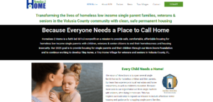 Homeless 2 Home website design and SEO Client in Volusia County FL