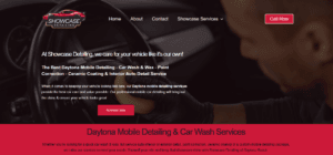 Showcase Detailing Daytona Beach Website 2025 Home Page with SEO Service
